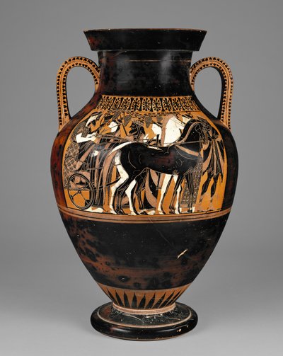 Attische schwarzfigurige Amphora mit Dionysos und Ariadne, 540-30 v. Chr. von Greek